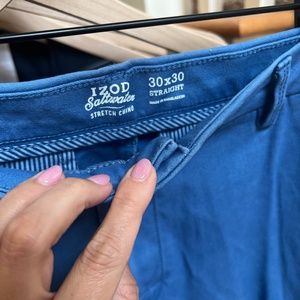 Men’s IZOD saltwater blue straight chinos